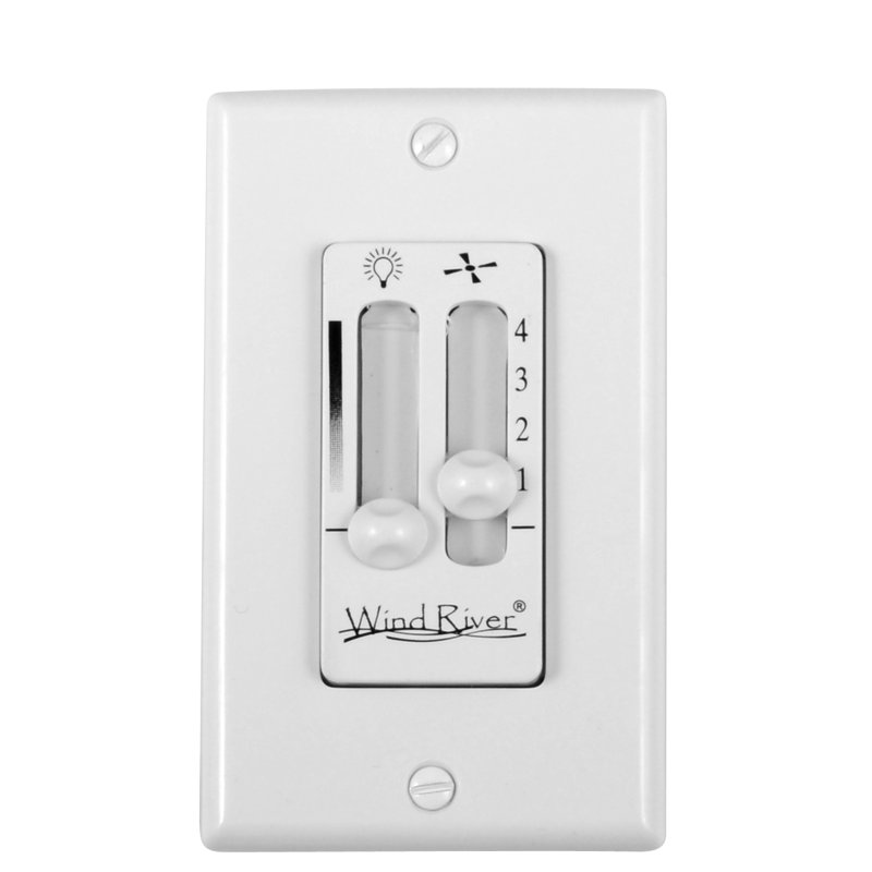 Wind River Dual Light Celing Fan Wall Control, White
