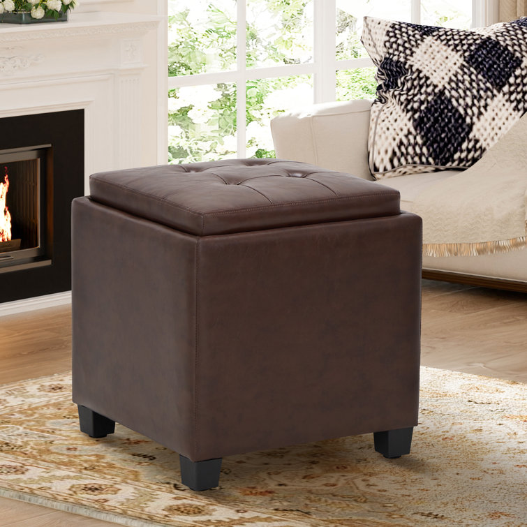 Upholstered Storage Ottoman – Multi-Functional Footrest & Hidden Storage