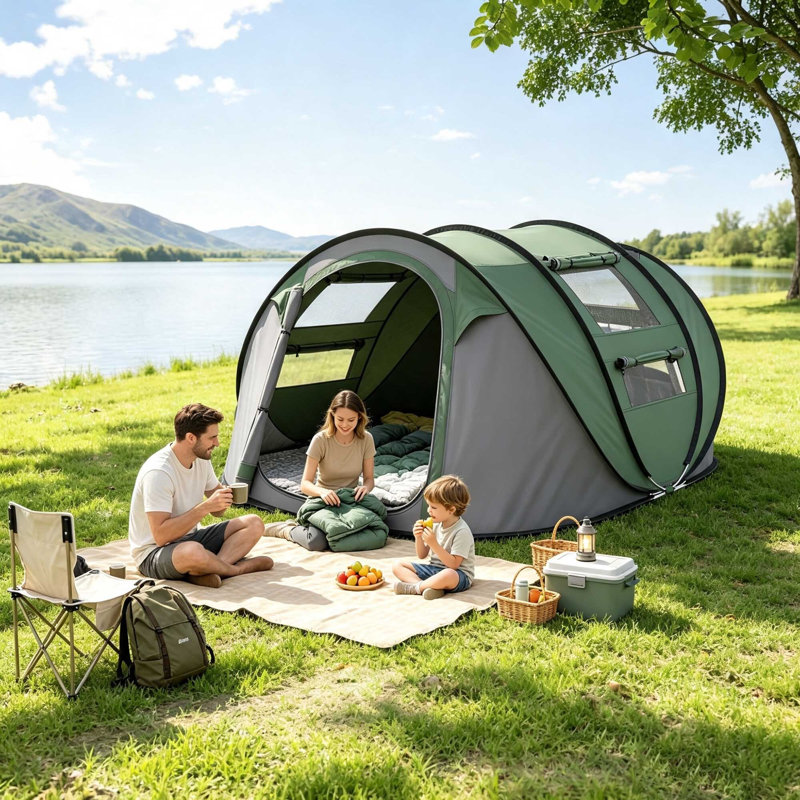 5 Person Tent, Dark Green