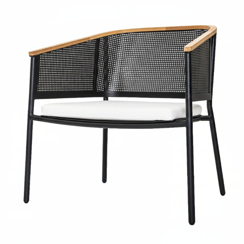 Riad Lounge Patio Teak with Cushions, Anthracite, No Cushion