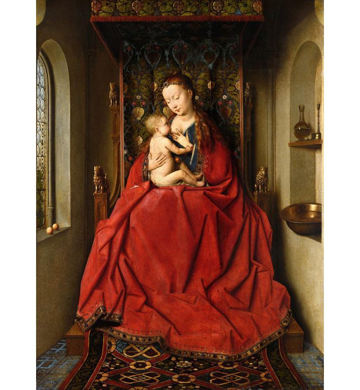 "Lucca Madonna" par Jan Van Eyck - Toile tendue avec châssis, H 48 po x l 33 po