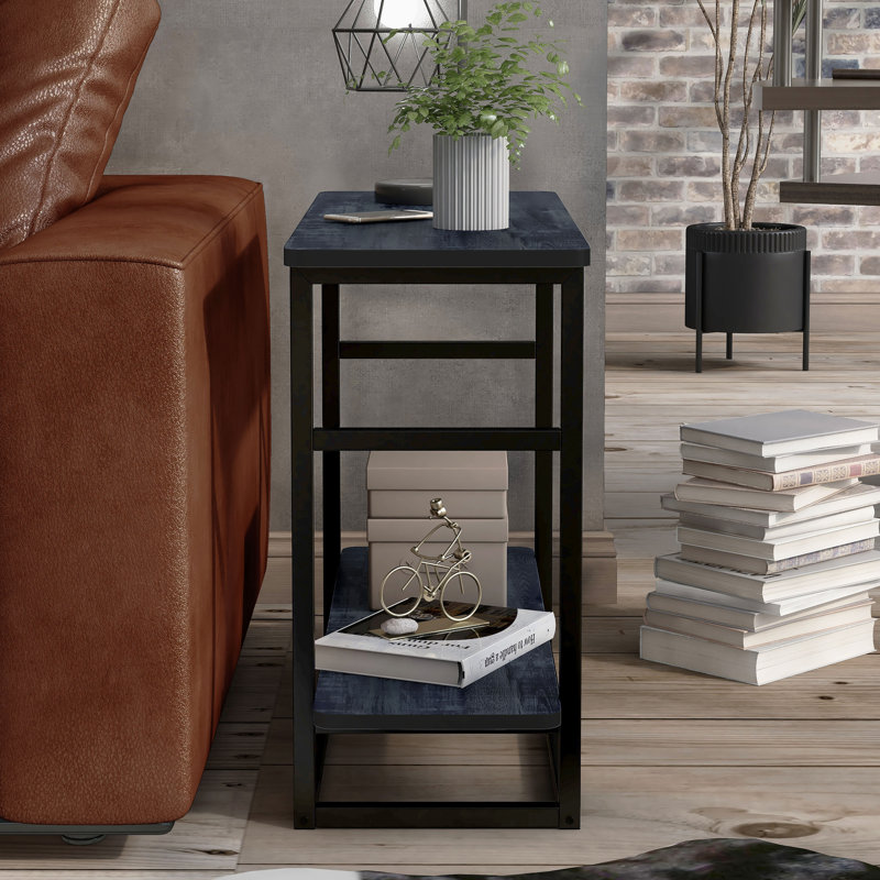 End Table, Rustic Navy