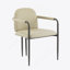 Chaise de salle à manger avec cadre en fer, ensemble de 2 - espresso et kaki-1013743168-1013743171