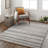 Dunigan Striped Machine Woven Polypropylene Area Rug in Slate/Blue/Rust-1264068544