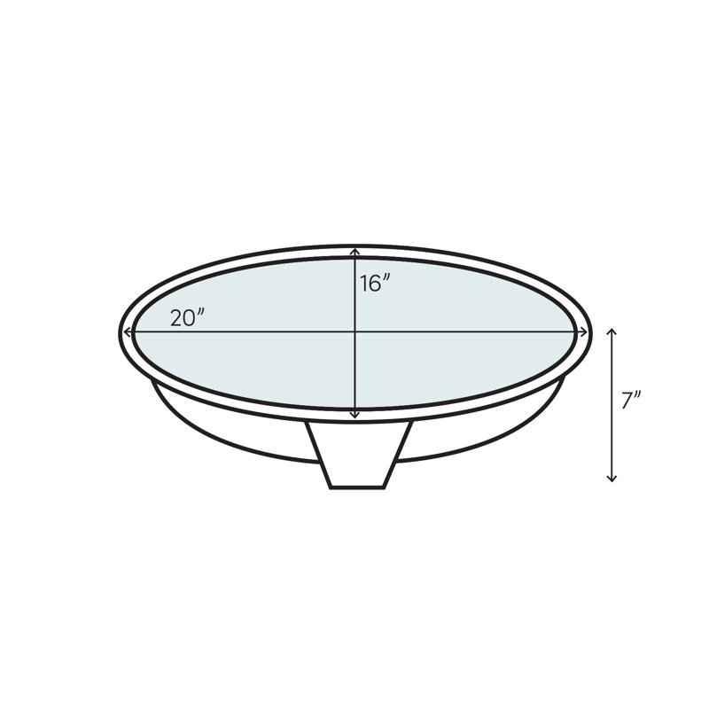 22" Hammered Copper Oval Bathroom Sink