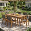 Ensembles de salle à manger de qualité supérieure pour terrasse, salle à manger d'extérieur moderne en bois d'acacia de 69 pouces