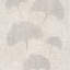 Havana 2 Collection Beige Ginkgo Leaf Design Wallpaper Roll