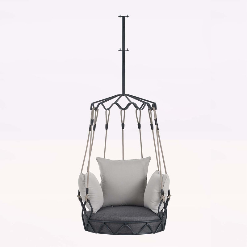 Balancelle d'extérieur avec caractéristiques haut de gamme pour la détente, Gris foncé / gris