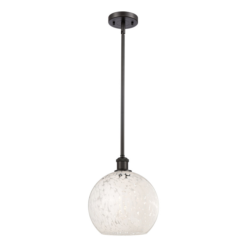 Luminaire suspendu 1 lumière Ballston Mouchette-516-G1216, H 11,75 po x l 10 po x P 10 po, Bronze huilé