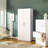 Contemporary Wood Closet with Hanging Bars and Five Shelves