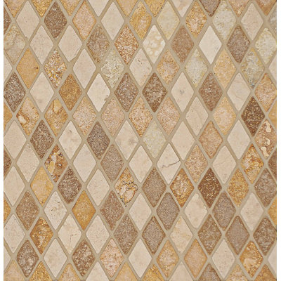 1 in. x 1.75 in. Grid Glazed Stone Tile