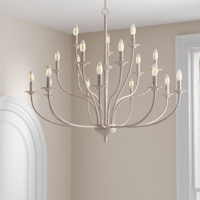 Waverly 18-Light 43.3"W Dimmable Traditional/Classic Candle Style Chandelier for Living Room or Dining Room