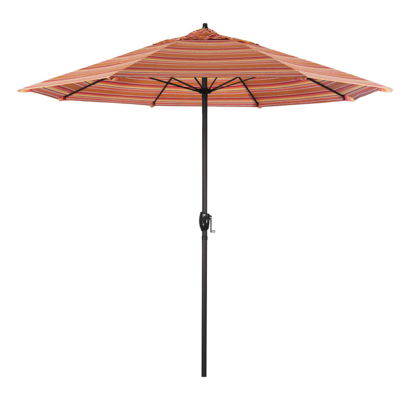 Parasol de marché 7,5 pi Gino, H 102 po x l 108 po x P 108 po, Sunbrella® mangue rayé Dolce