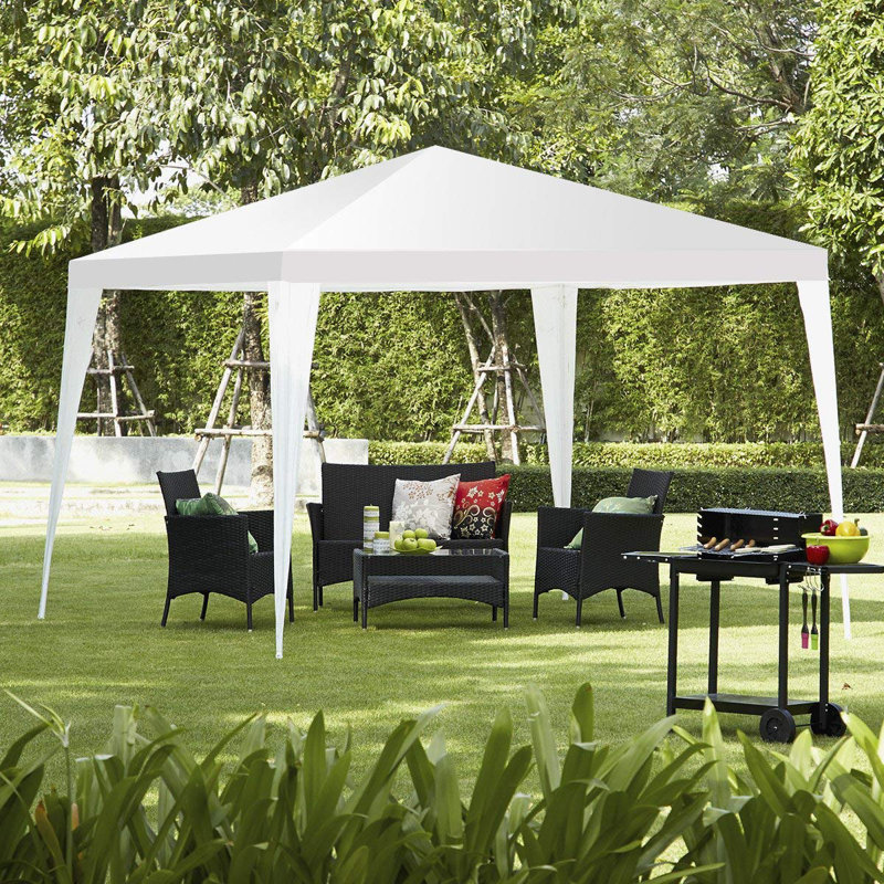 Pavillon de mariage pour l'extérieur 10 pi. L 10 pi. D Auvent en acier