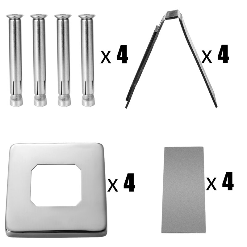 VEVOR Silver Stainless Steel Corner Post