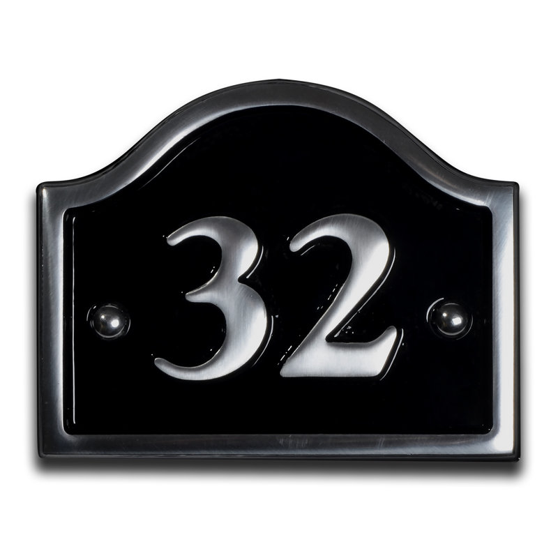 Jaclynn 11.5cm H Reflective Metal House Number, 32
