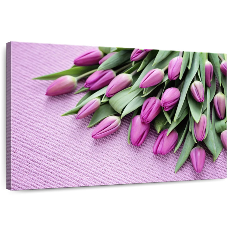 Harnek Purple Tulips, 8" H x 12" W
