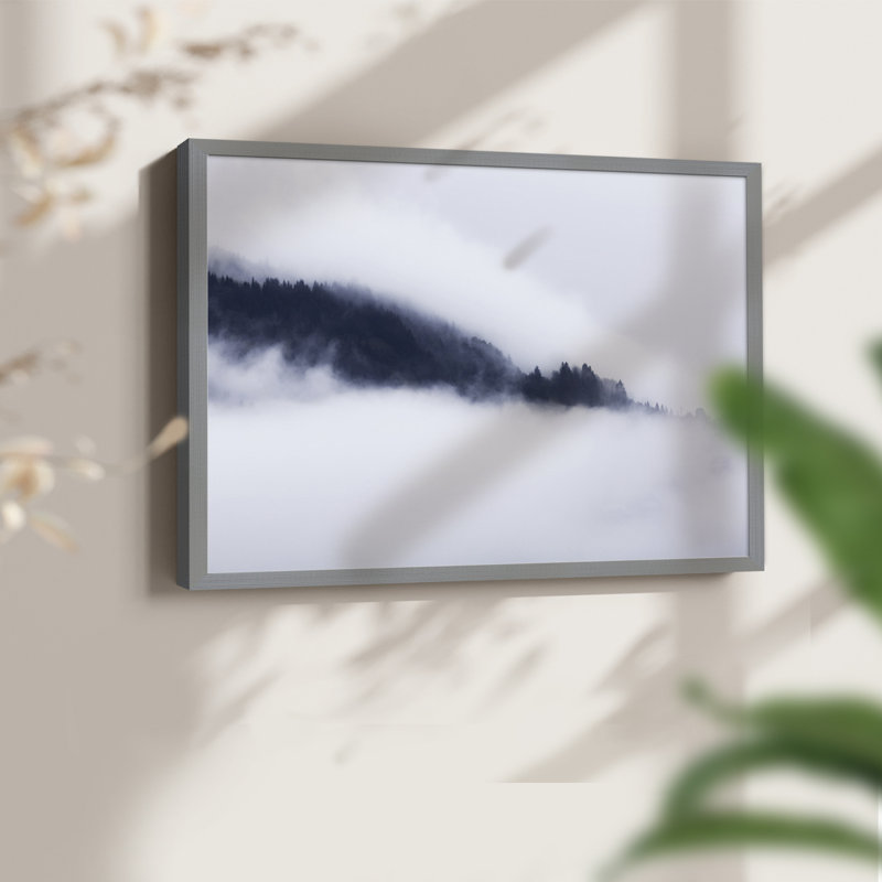 In the Clouds -Framed Print - Restickable, Grey, H 11 po x l 14 po