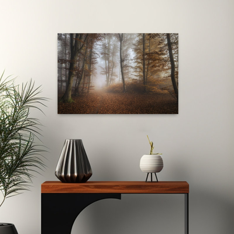 Fall Forest Peaceful Serene Tranquil Autumn Forest Wall Art by Norbert Maier - Wrapped Canvas Print, 40.64 cm H x 60.96 cm W