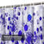 Rideau de douche abstrait fractal abstrait bleu marine avec 12 crochets-1483978684