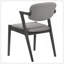 Ensemble de 2 chaises de salle à manger rétro en forme de Z brun, gris et noir, confortables et élégantes pour les intérieurs modernes