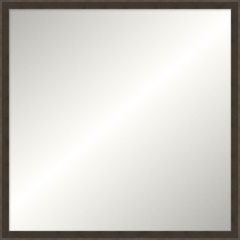 Black Ridgeline Mirror, Square 23.5" x 23.5", Non-Beveled