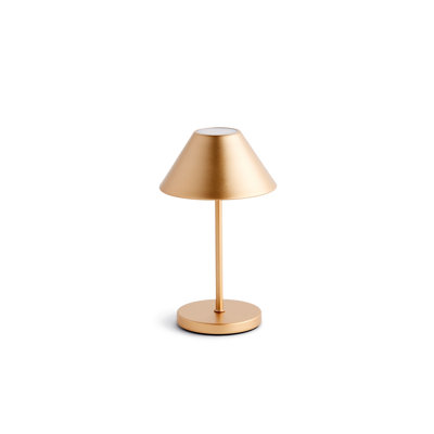 Crisp Champagne Alluna Cordless Lamp Metal Shade 10"