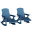 Chaise berçante pliante en PEHD pour l'extérieur Adirondack avec repose-pieds rétractable-2028630737