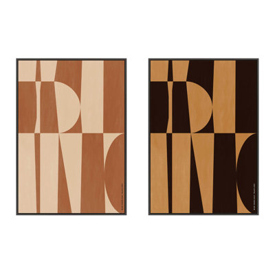Hues of Geometry 2-Piece Wall Art Set