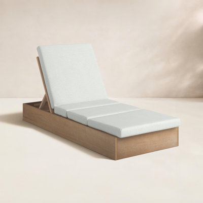 Fatima Wood Chaise Lounge Chair