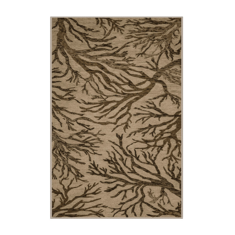 Tapis beige lavable à la machine, Tapis de couloir 2 pi x 5 pi