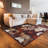 Cashion High Lo Flower with Leaf Pattern Performance Brown Rug-29424994
