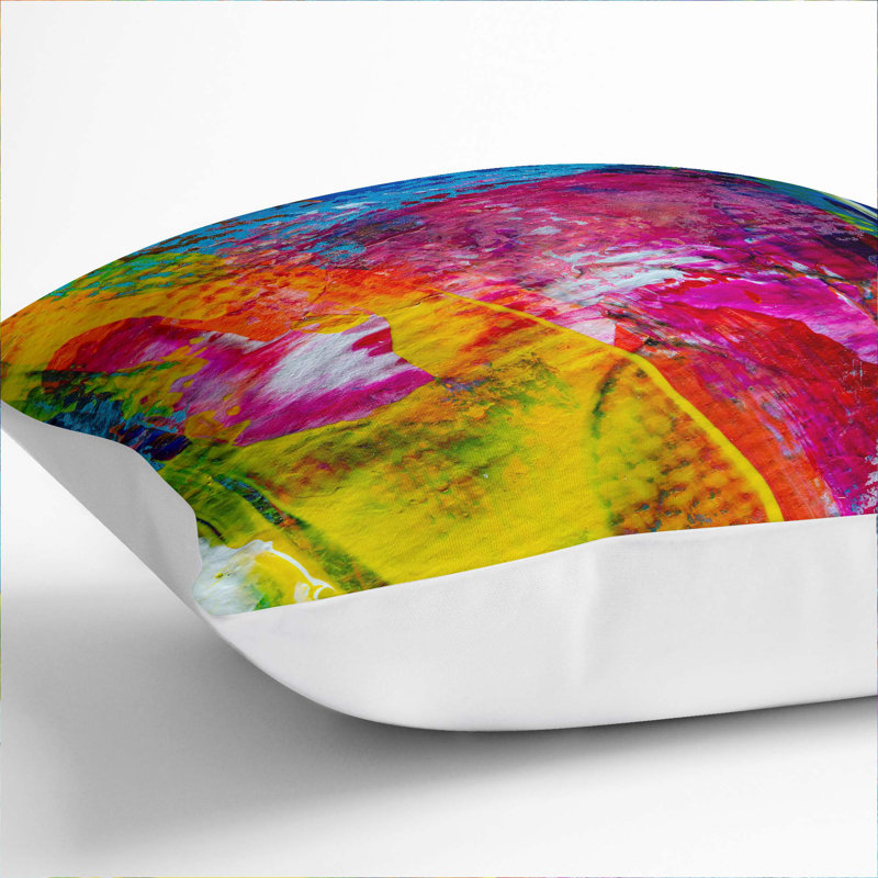 Abstract Square Throw Cushion, 40 x 40 cm, White