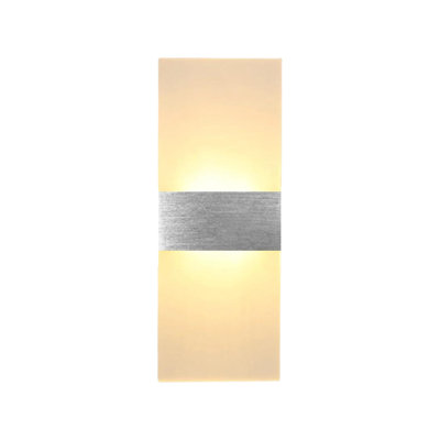 Chayna Aluminium 12W LED Wall Light – Modern Acrylic Up/Down Sconce in Matt Black, Brushed Gold & Silver, for Bedroom, Living Room & Corridor, 4000K [Energy Class A++]