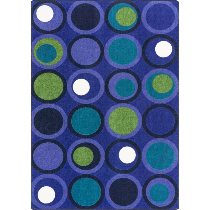 Circle Back Geometric Tufted Area Rug, Rectangle 5'4" x 7'8"