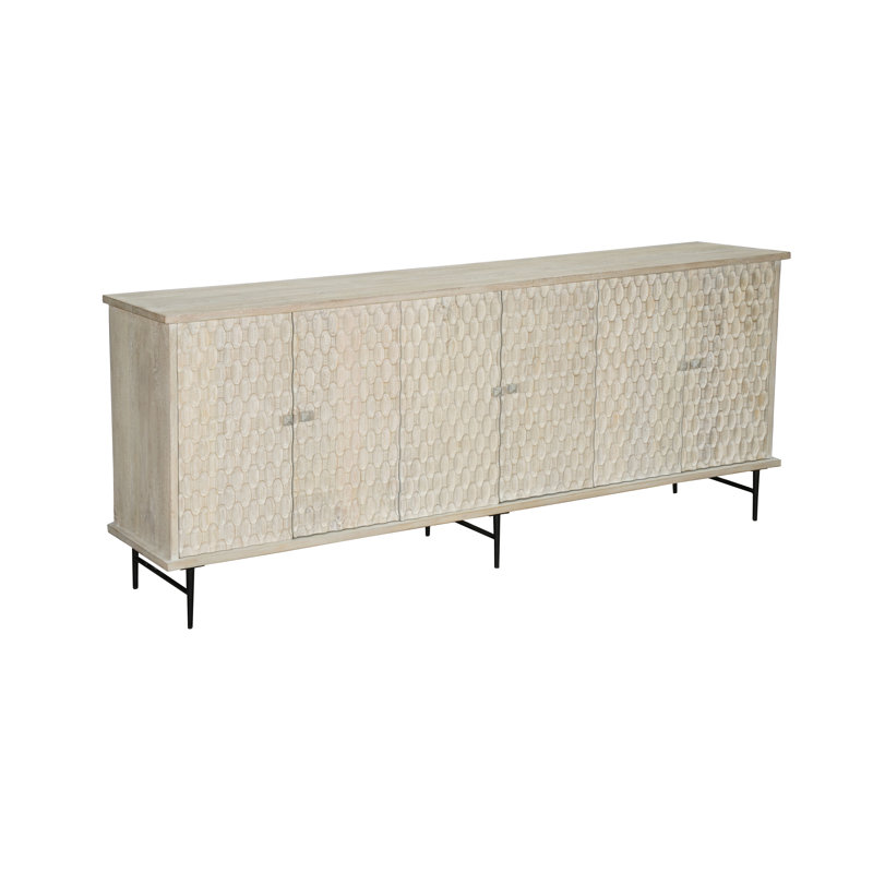 Hollingsworth 90'' Solid Wood Sideboard, Cream