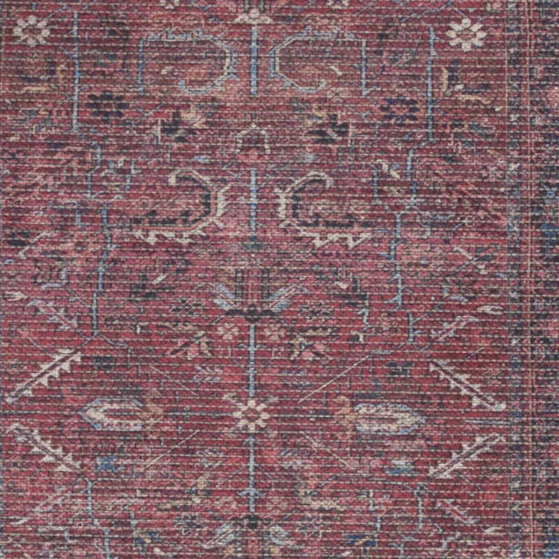 Tapis oriental délavé tissé à la machine 2 pi x 4 pi Brick