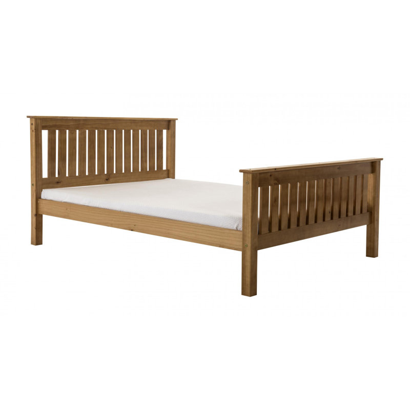 Stratford Solid Wood Bed, Single (3'), Antique