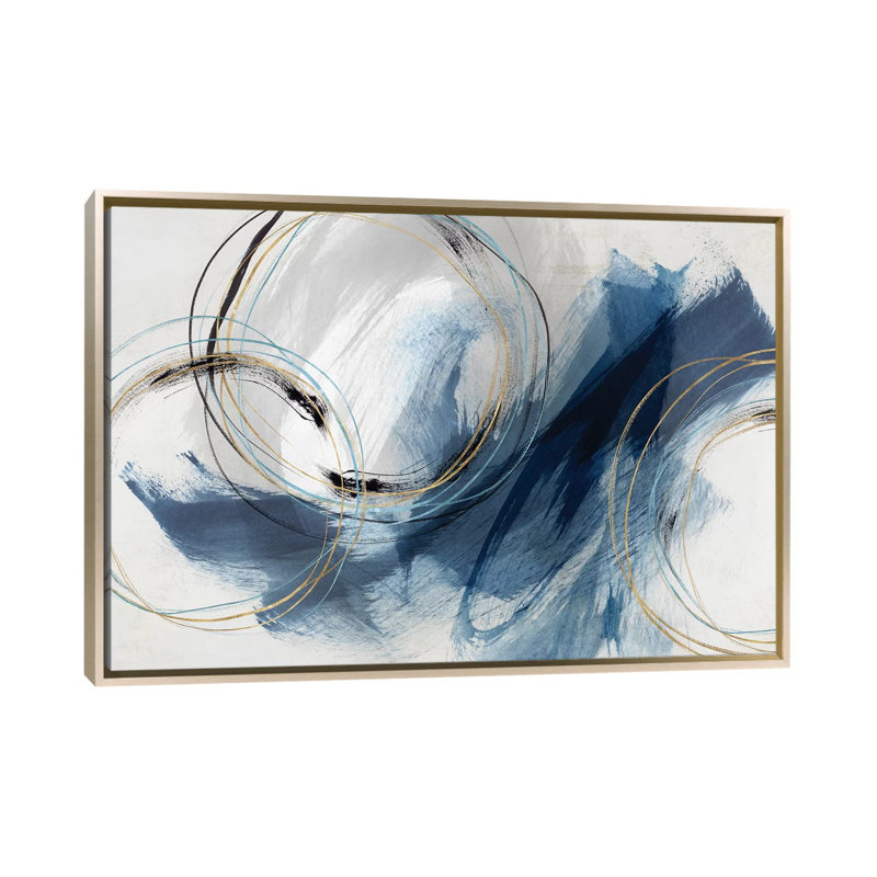 " Detour " by Isabelle Z, Champagne Floater Framed Canvas, 40" H x 60" W x 1.5" D