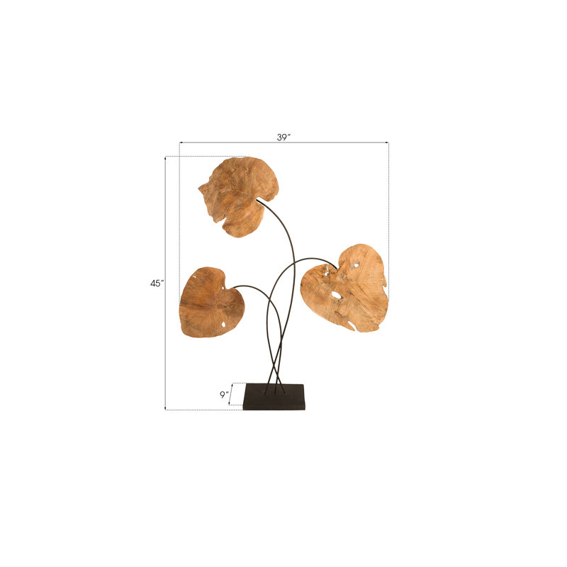 Carved Leaf Sculpture