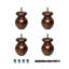 1 pied rond en bois franc massif 4-1 / 2 po x 3-1 / 4-87114375-132258317