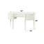 Meuble-lavabo demi-lune avec miroir ivoire Dorothy