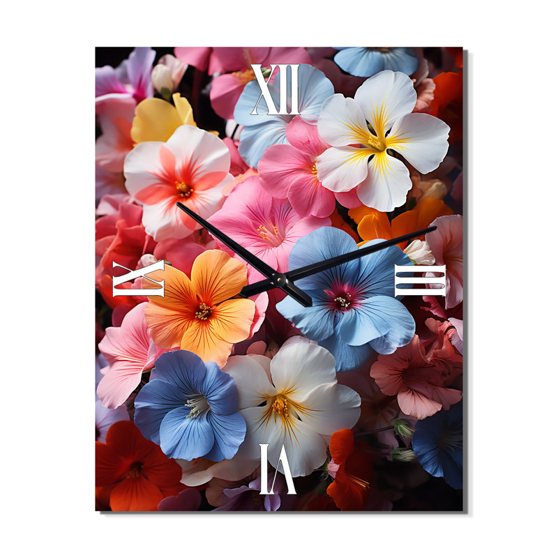 Jeilani - Horloge murale florale, Très petit