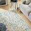 Blue Modern Soft Washable Rug, Stain Resistant Area Rug For Bedroom, & Dining Room-14963185