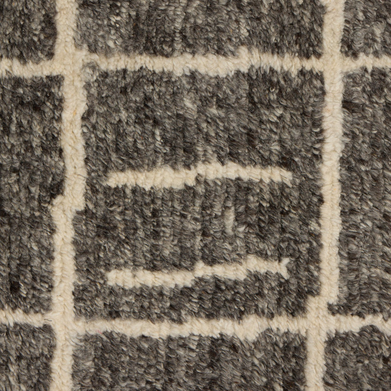 Sumlin Hand Knotted Geometric Area Rug, Sumlin Stone, Rectangle 8' x 10'