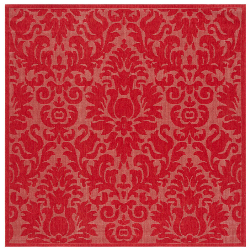 Arneshia Geometric Indoor/Outdoor Area Rug, Square 6'7"