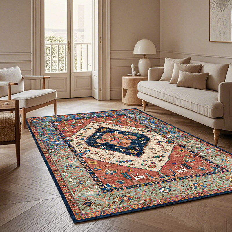 Imitation Cashmere Area Rug, Rectangle 1'5" x 1'11"