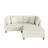 Seemab 3 - Piece Upholstered Beige Corduroy Modular Sectional with Pillow Back and Removable Ottoman-300411911