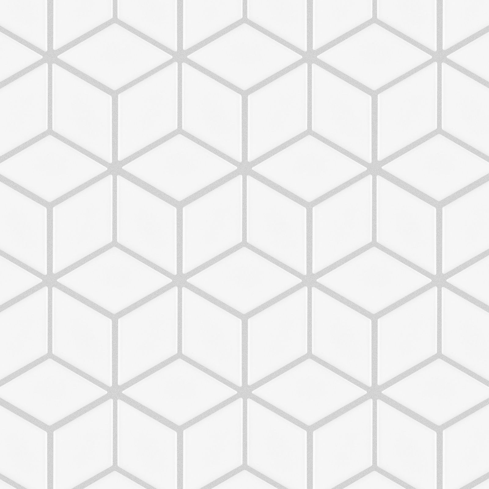 Metro Rhombus 10-1/2 " x 12-1/8 " Porcelain Mosaic Floor & Wall Tile, Glossy White