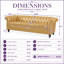 Canapé Chesterfield 3 places 84,65 po Aurelia-1814288482